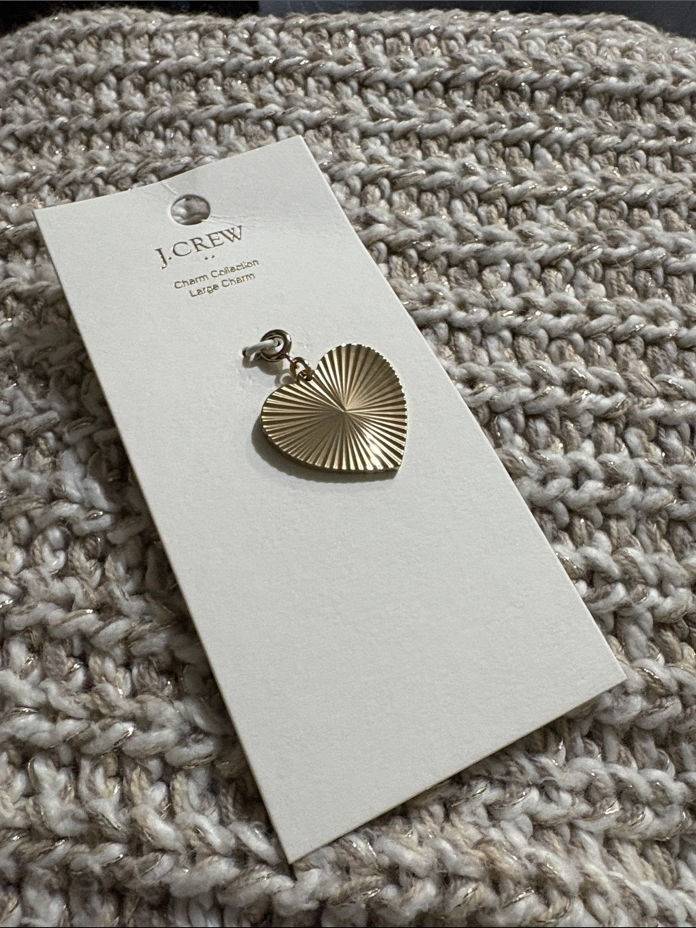 J. Crew Gold Radiant Heart Charm /Pendant